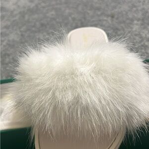 Chic White Fur Women's Slippers Lauren Lorraine